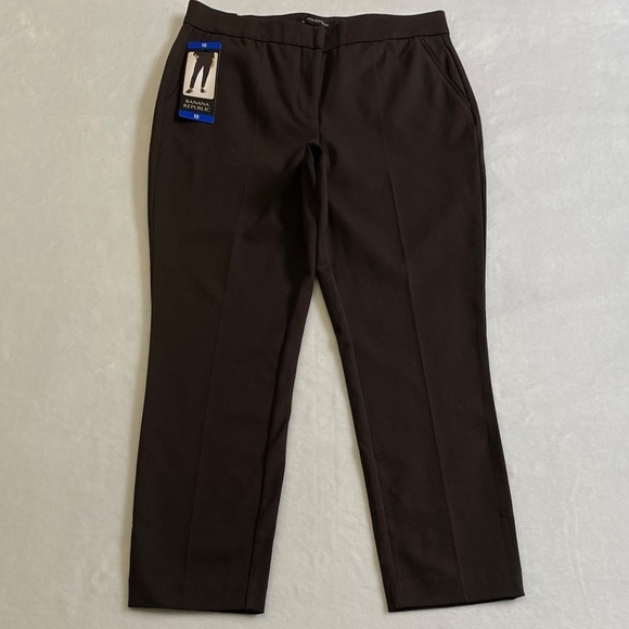 Banana Republic Ladies Ponte Pants, Straight Leg, Stretch, Brown, Size 10 NWT - Picture 8 of 15